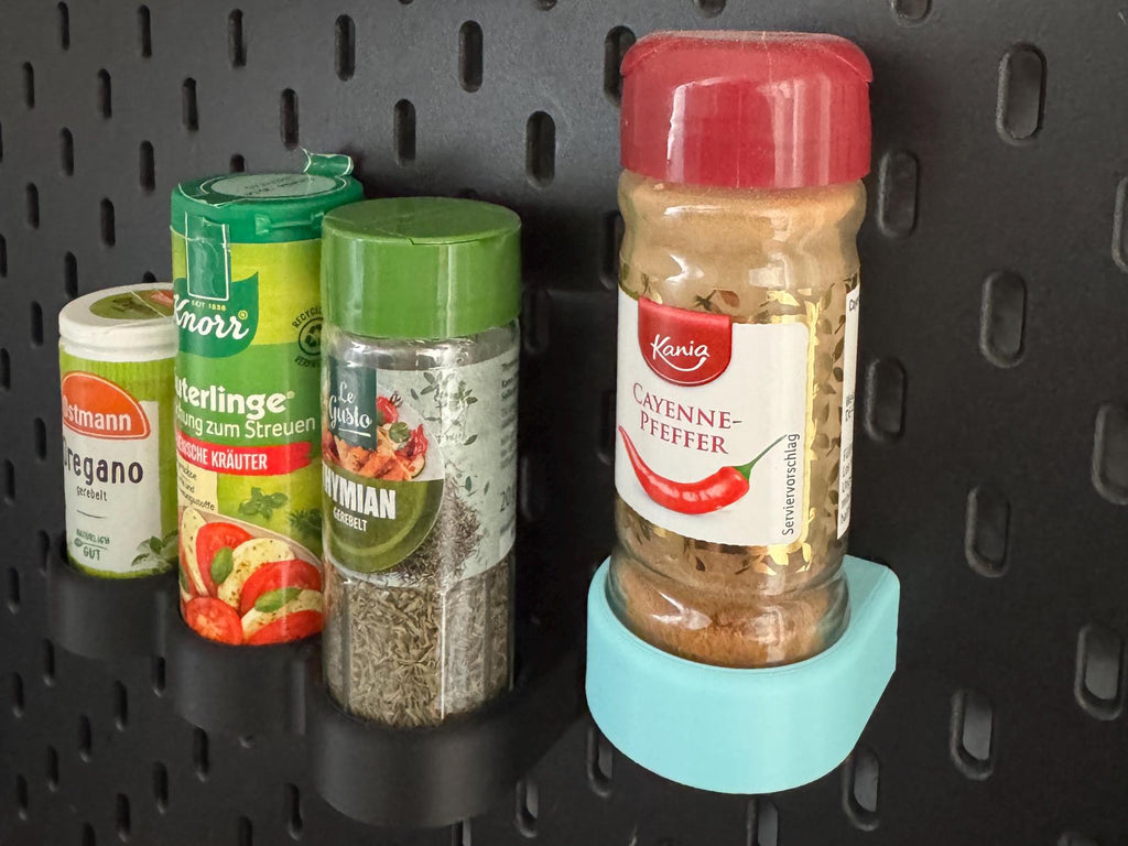 IKEA Skadis Gewürzhalter – Gewürzregal & Kräuter Organizer | Pegboard Zubehör Küche | Universell für Vorrat | 3D Druck