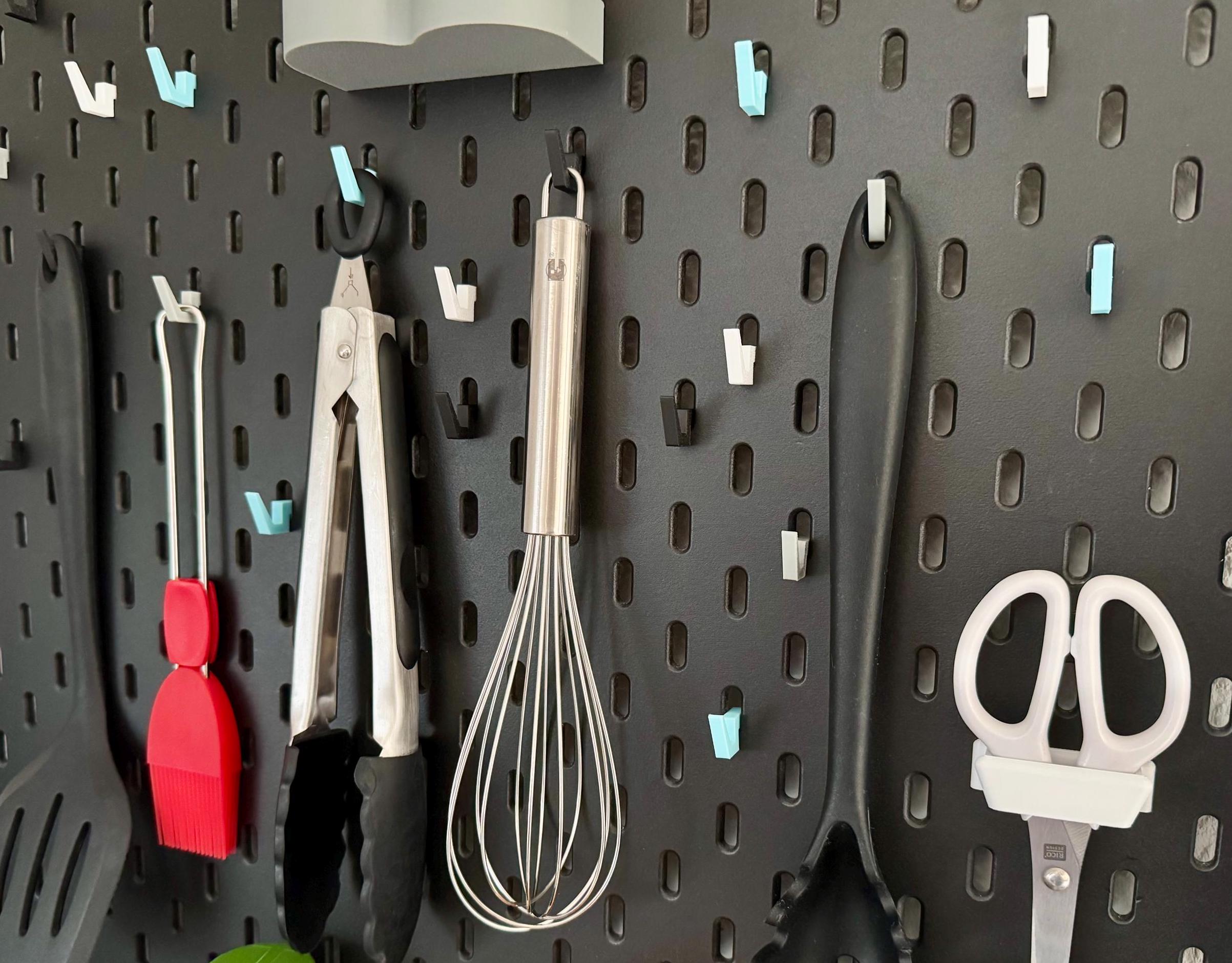 IKEA Skadis Uni Haken – Universeller Haken Pegboard | Organizer für Werkzeugwand | Kabelhalter & Aufhängung für Tools | 3D Druck