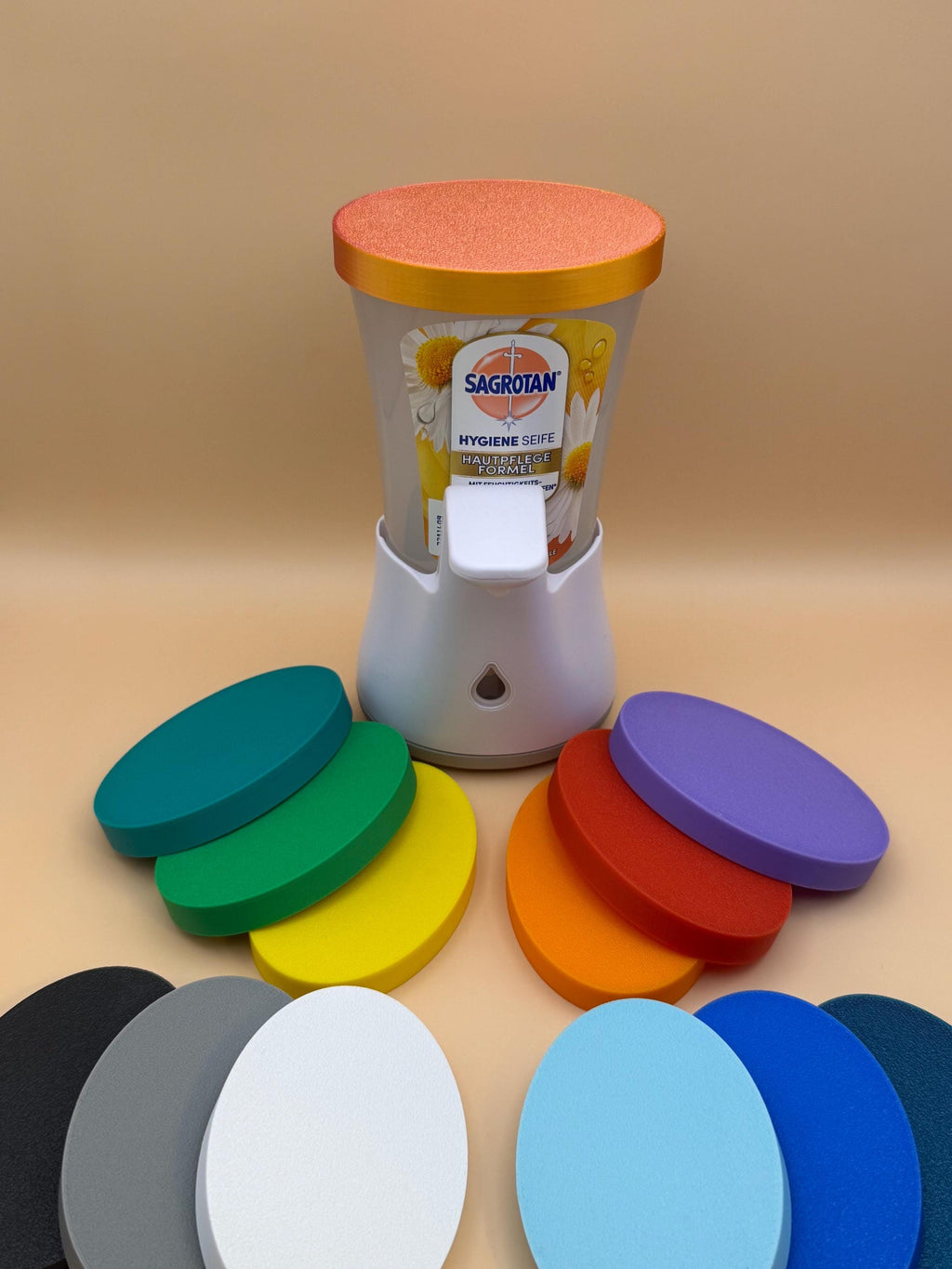 Sagrotan No Touch Deckel für Seifenspender – Abdeckung Nachfüllbarkeit | Passend für Sagrotan & Dettol | 3D Druck