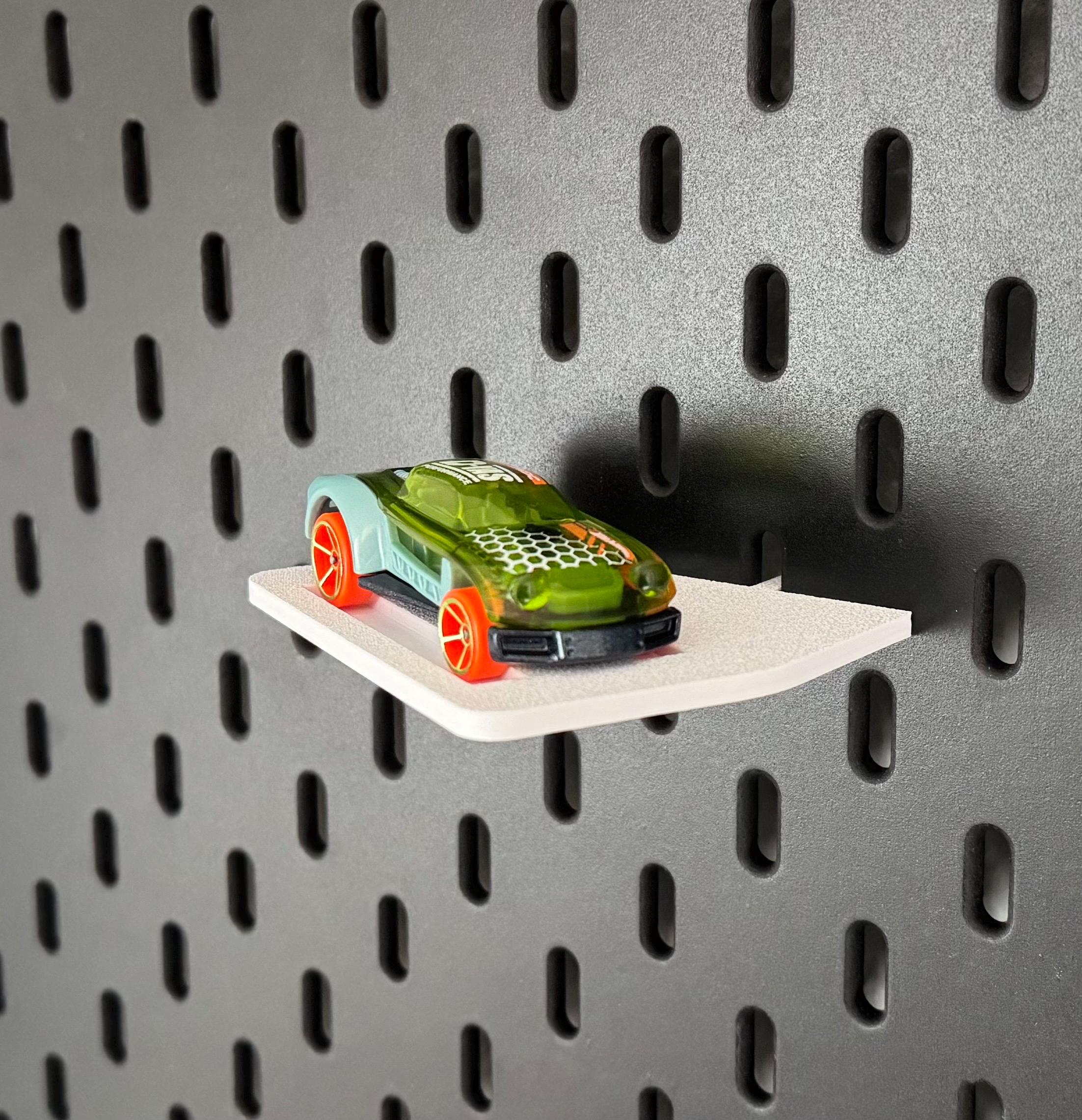 IKEA Skadis Hot Wheels Halter – Gamecar Display & Spielzeugauto Organizer | Pegboard Zubehör | Quer Längs Gedreht | 3D Druck