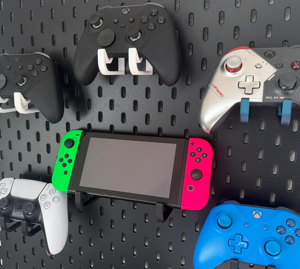 IKEA Skadis Controller Halter Universal – Xbox PS5 Nintendo Switch | Pegboard Wandhalterung | Gaming Organizer | 3D Druck