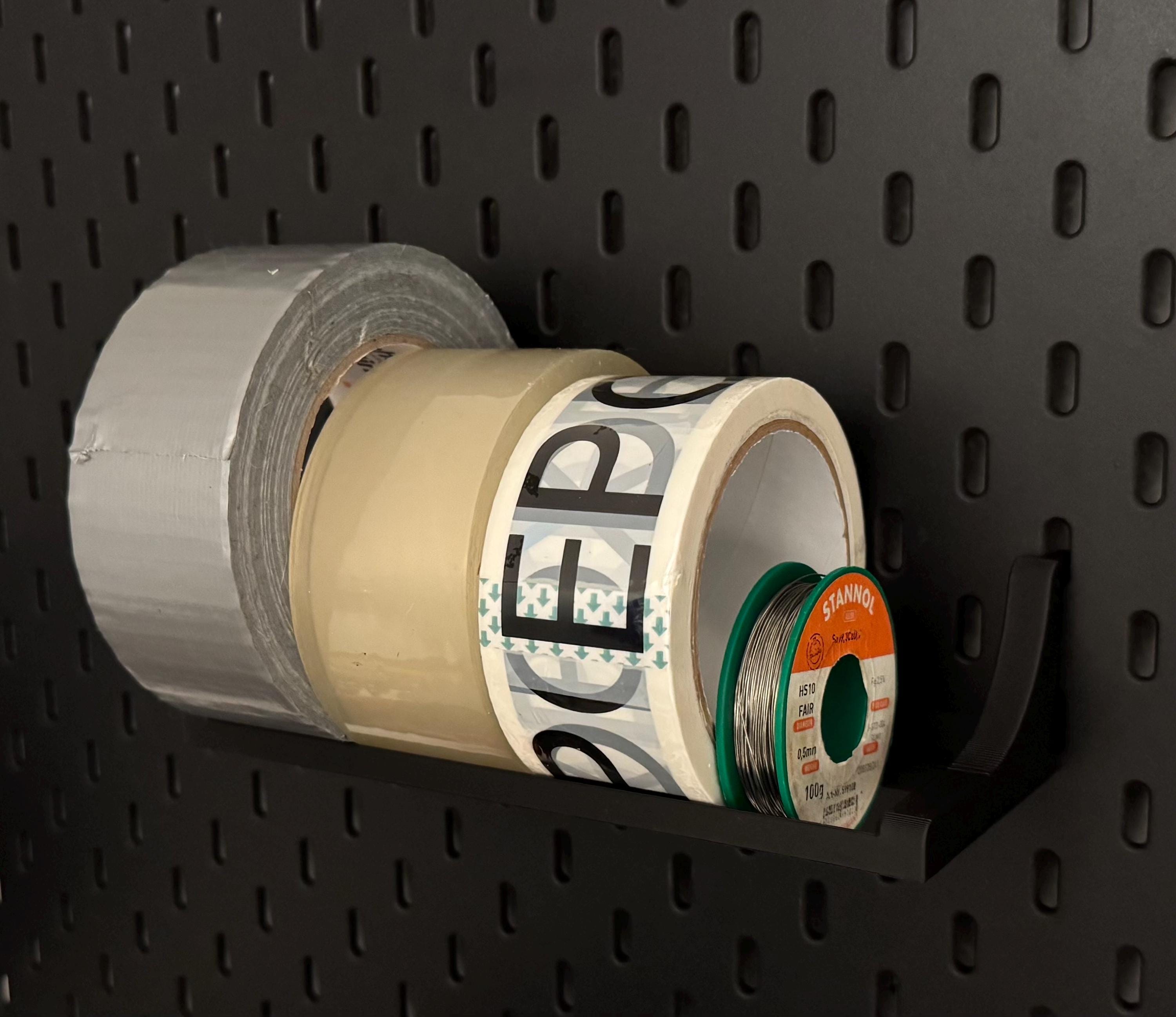 IKEA Skadis Klebeband Rollenhalter – Malerkrepp & Isolierband Aufbewahrung | 21,5 cm Breite | Pegboard Werkstatt | 3D Druck