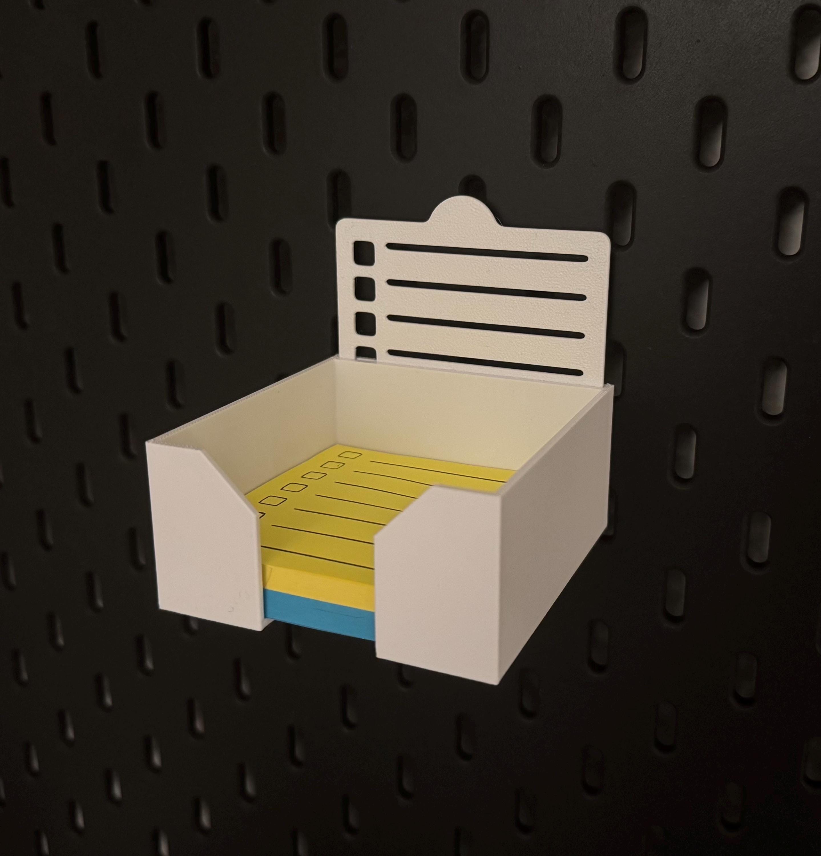 IKEA Skadis Notizzettel Halter – Organizer Post-it Halter | Pegboard Zubehör Schreibtisch | Memo Aufbewahrung | 3D Druck