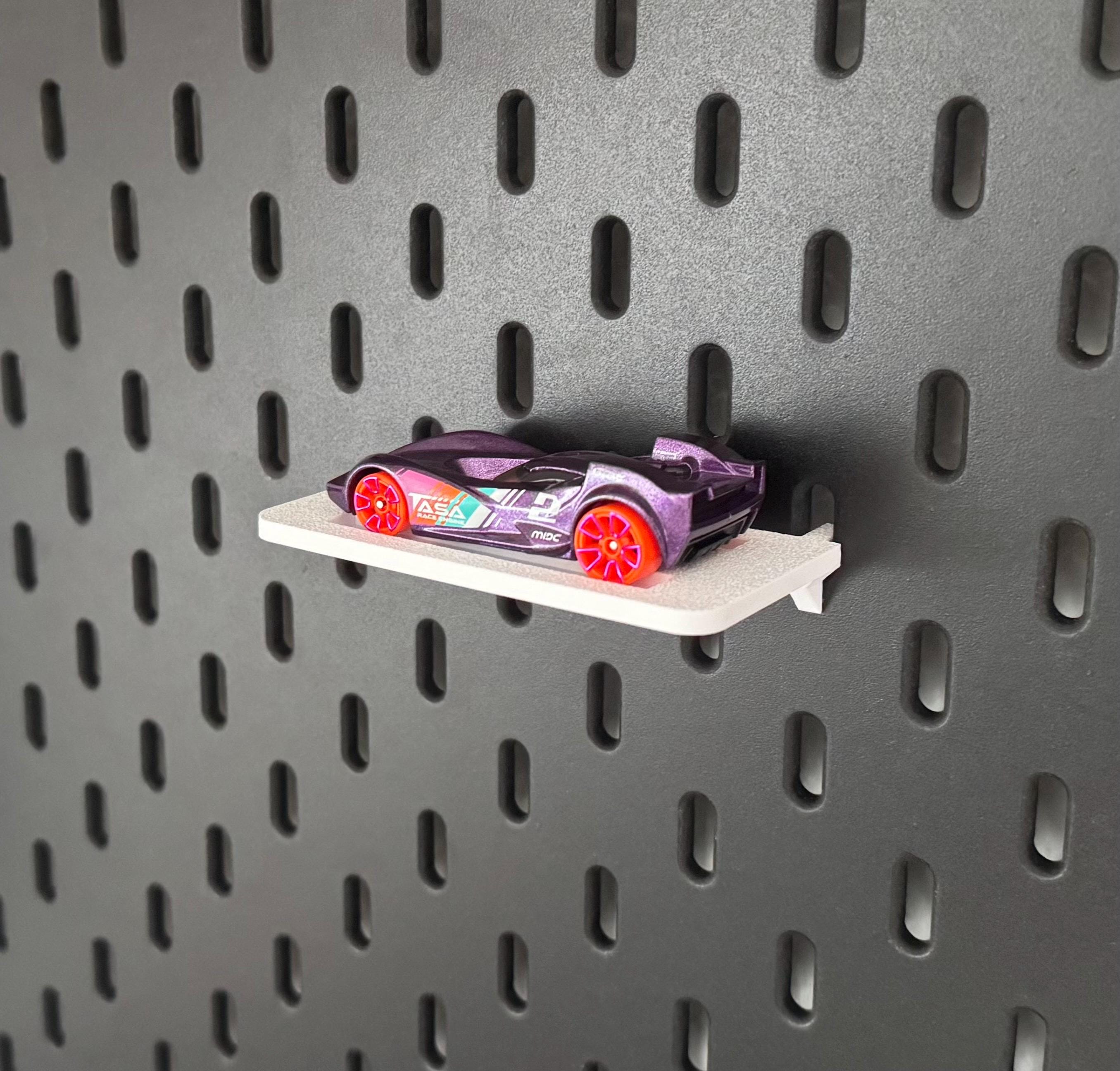 IKEA Skadis Hot Wheels Halter – Gamecar Display & Spielzeugauto Organizer | Pegboard Zubehör | Quer Längs Gedreht | 3D Druck