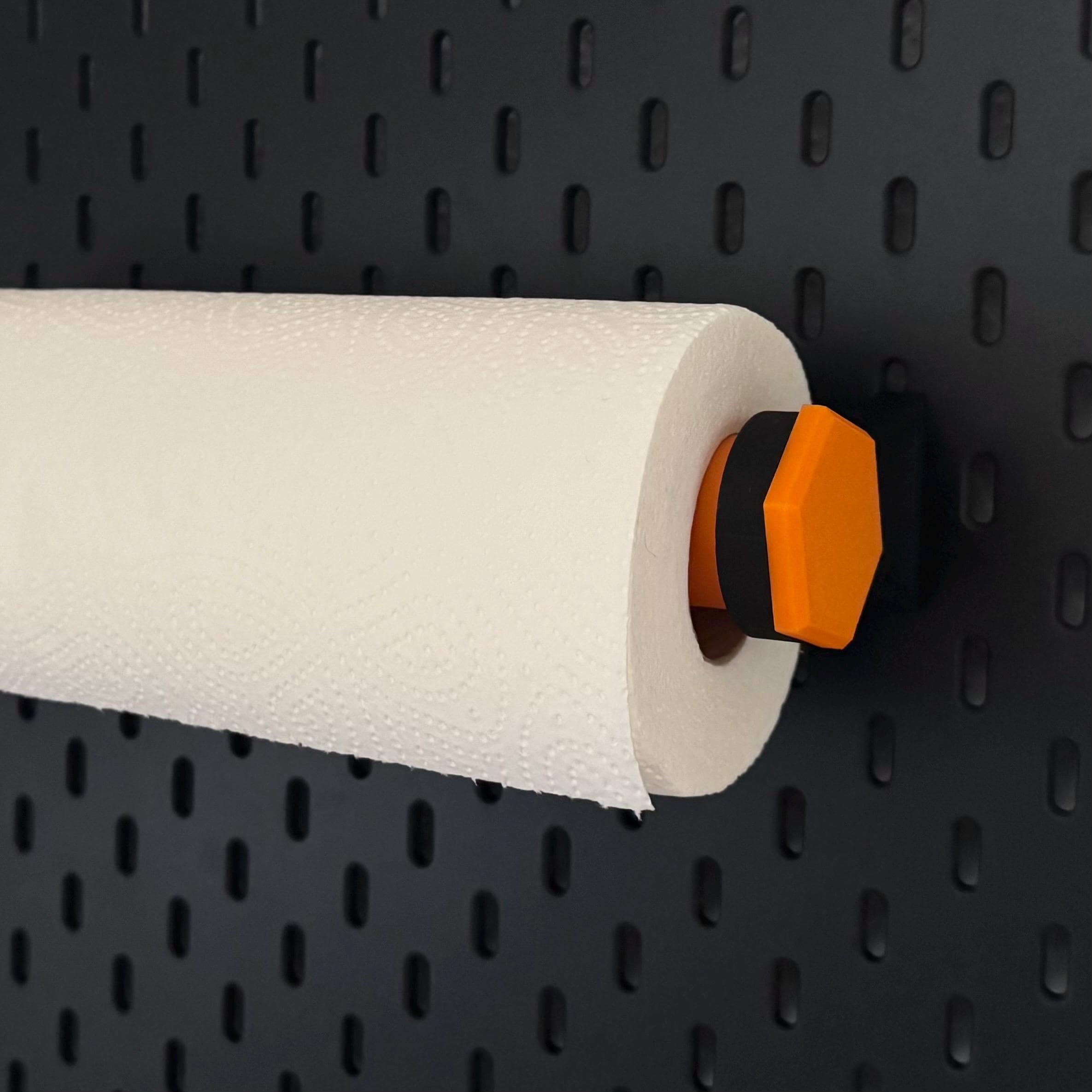 IKEA Skadis Küchenrollenhalter – Pegboard Zubehör, 3D Druck Halter, Papierrollen Halter, Haken & Schrauben wählbar