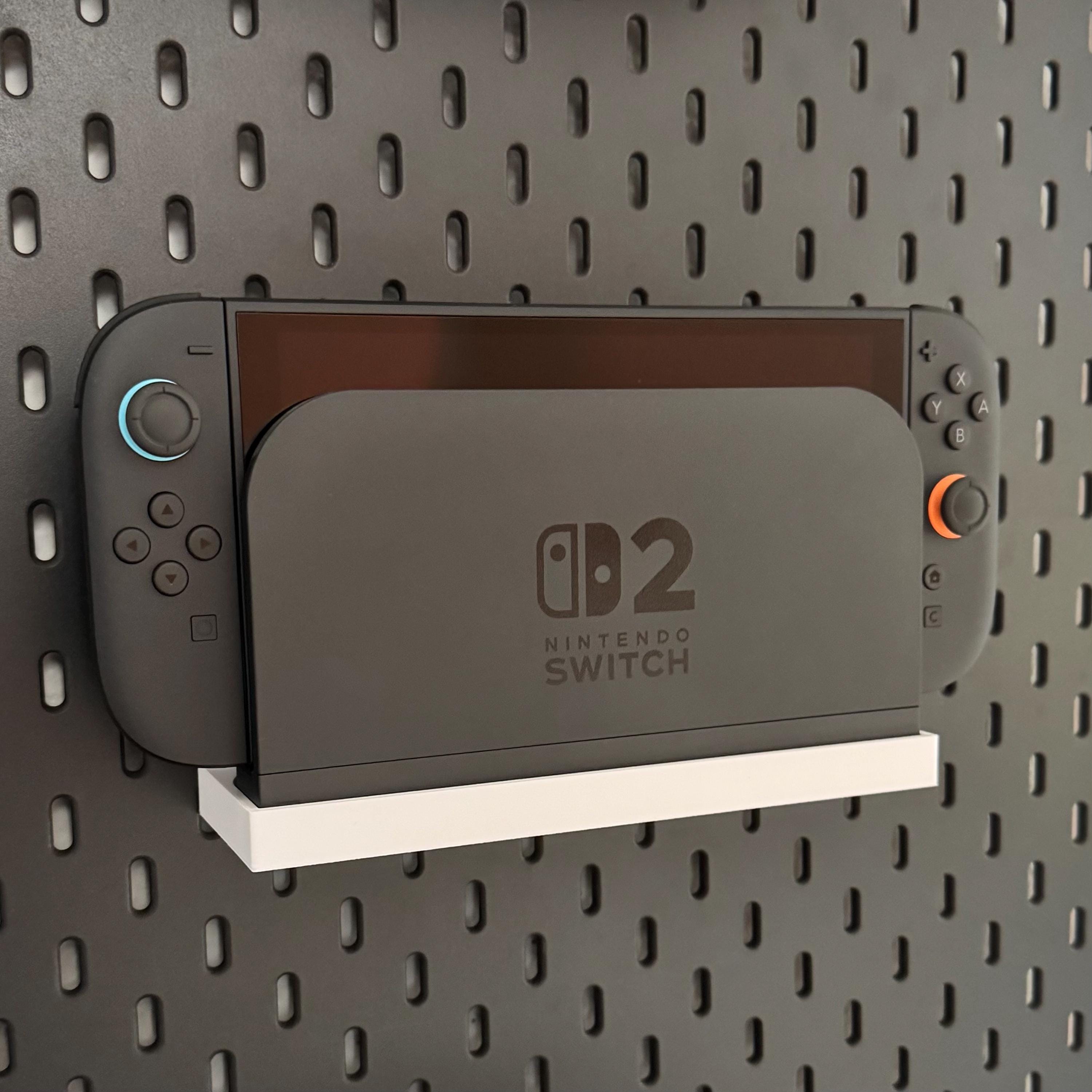 IKEA Skadis Nintendo Switch 2 Dock Halterung – Konsolen Wandhalter für Pegboard | Gaming Setup Organizer | 3D Druck Zubehör