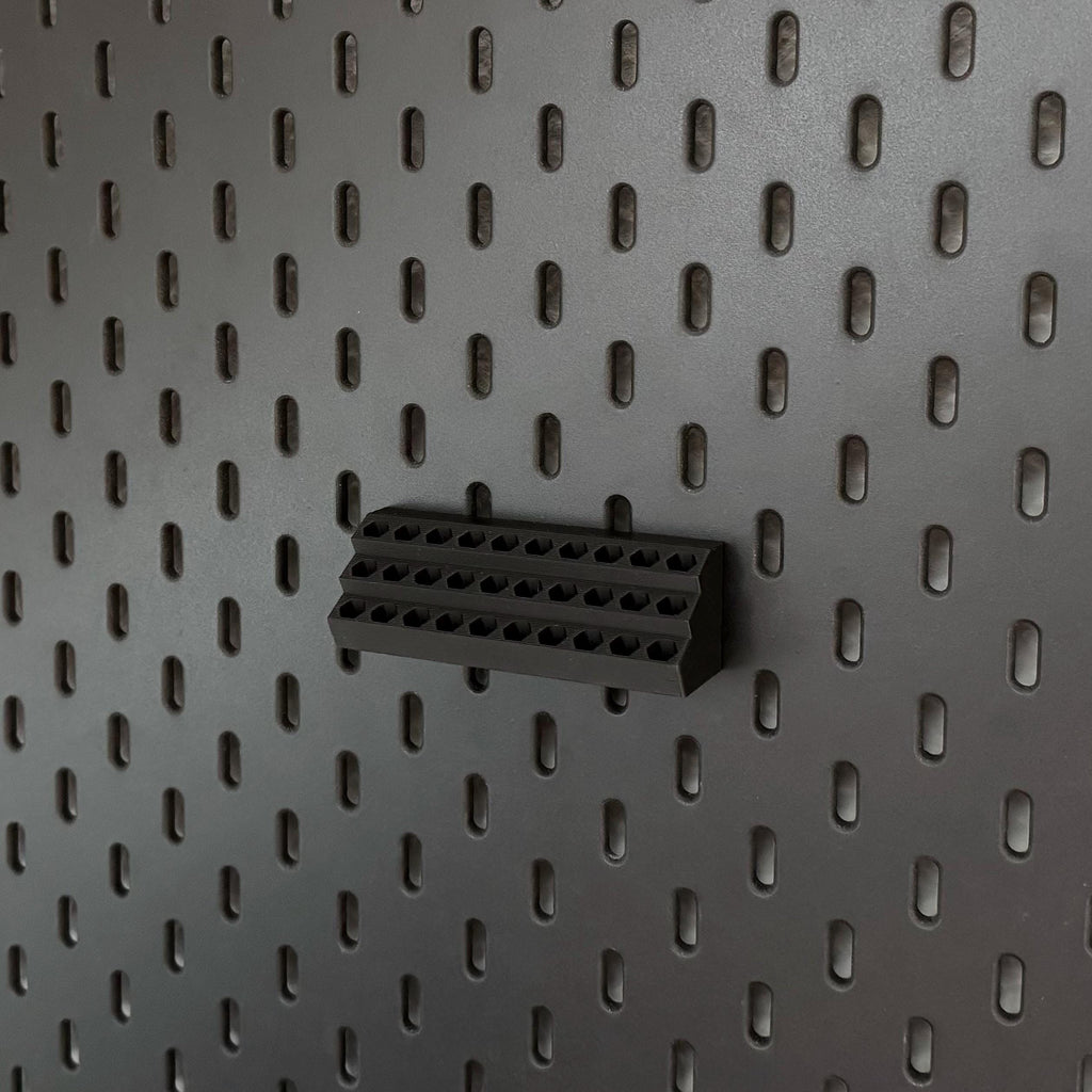 IKEA Skadis Bithalter – Organizer für 1/4 Zoll Bits | Pegboard Zubehör Werkstatt | 30 oder 60 Plätze | 3D Druck