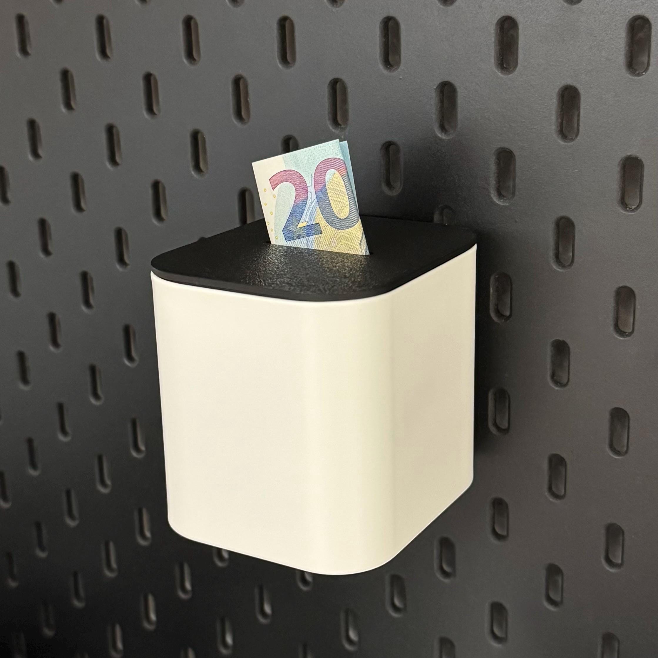 IKEA Skadis Spar Deckel – Deckel mit Schlitz | Spardosen Aufsatz | Für Skadis Behälter 8×11 cm | 3D Druck