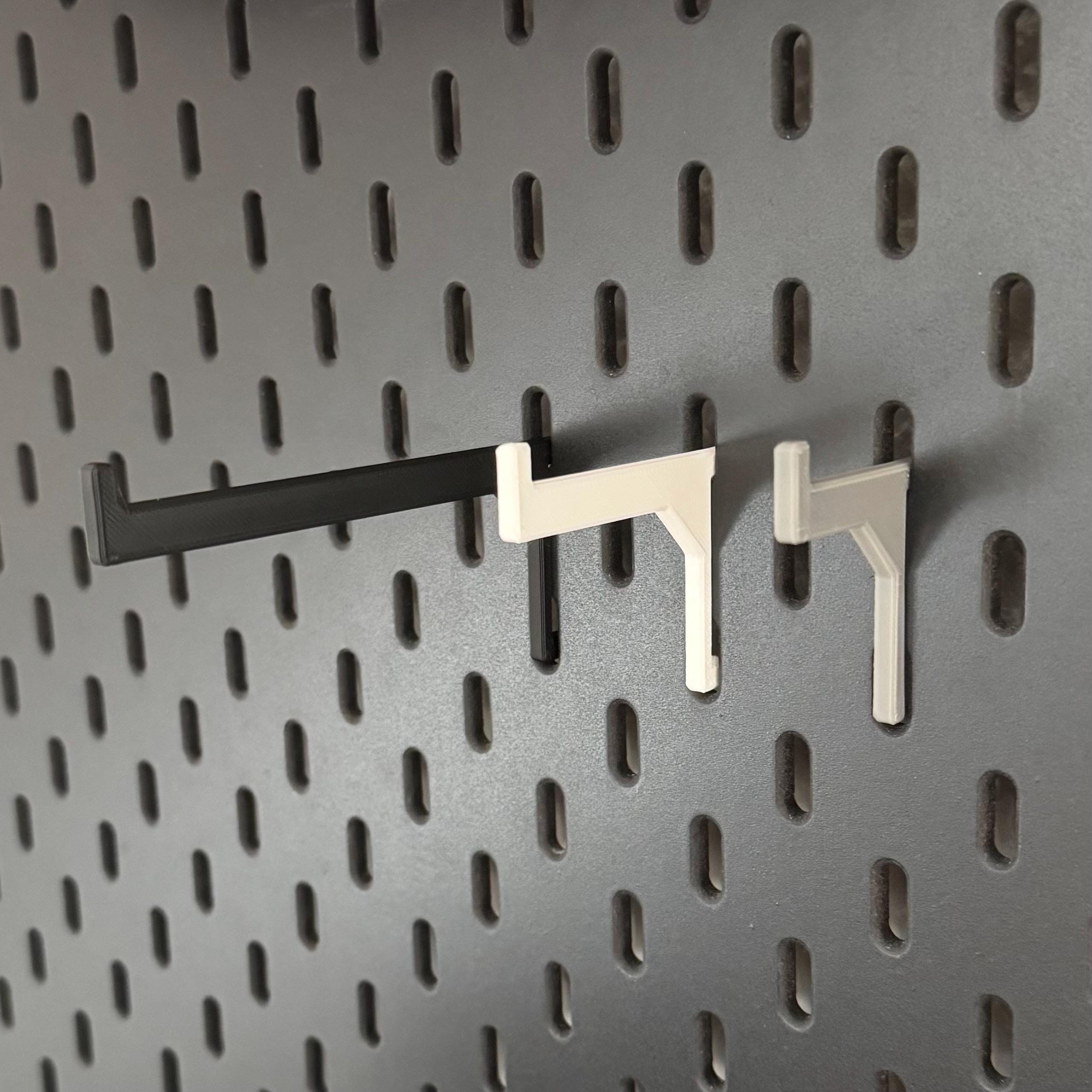 IKEA Skadis lange Uni Haken – Universeller Haken Pegboard | Organizer Werkzeugwand | Kabelhalter & Aufhängung | 3D Druck