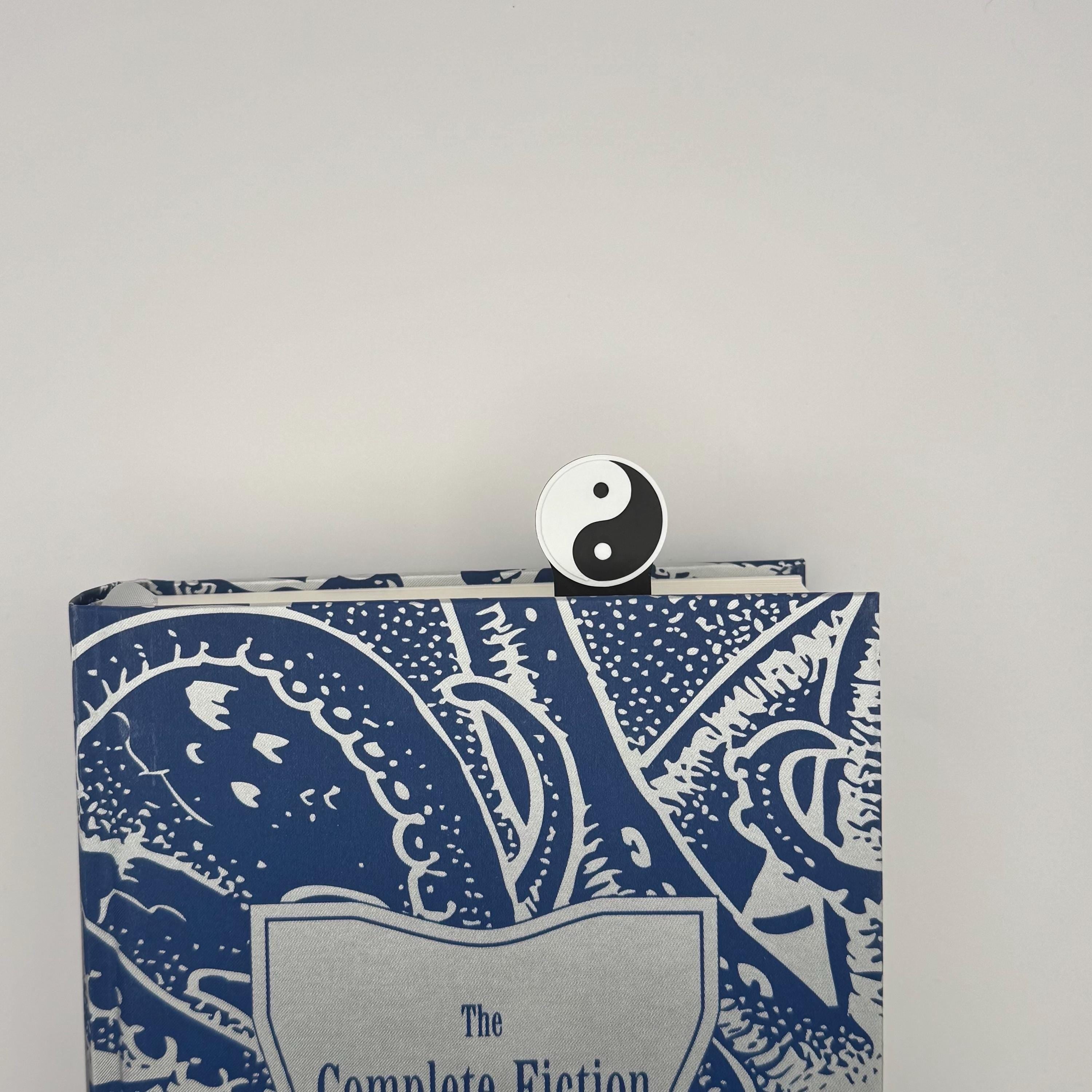 Lesezeichen Yin Yang – 3D-gedrucktes  Lesezeichen in Schwarz/Weiß