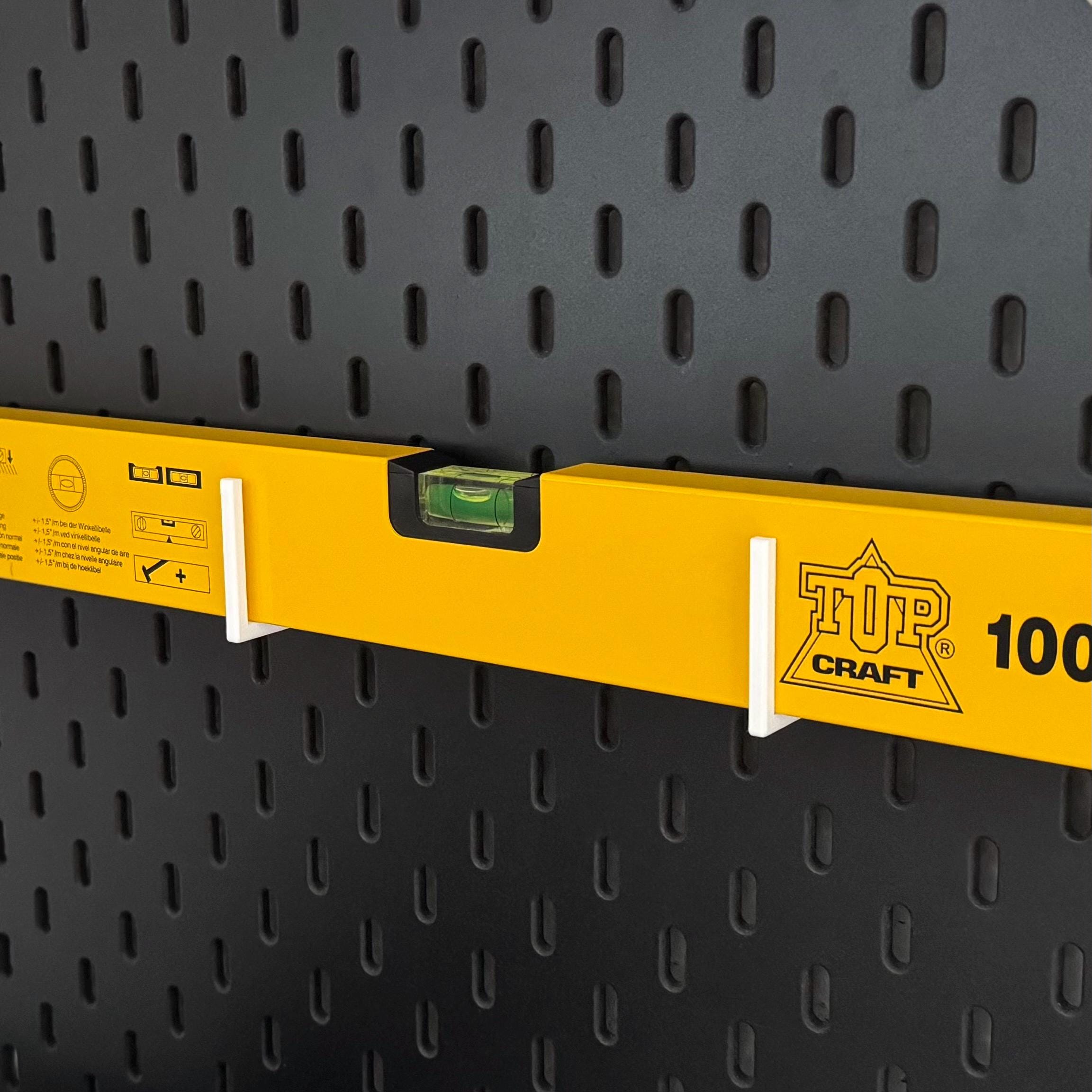 IKEA Skadis Wasserwaagen Halter – Werkzeugwand Pegboard | Werkstatt Zubehör | Sichere Aufbewahrung | 3D Druck