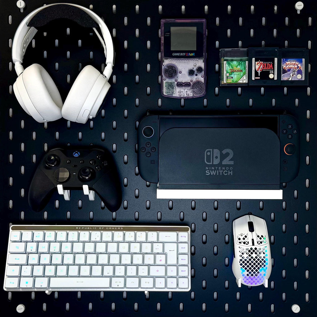 IKEA Skadis Gaming Maushalter – Mausablage & Mouse Holder | Pegboard Wandhalterung | Desk Setup Organizer | 3D Druck