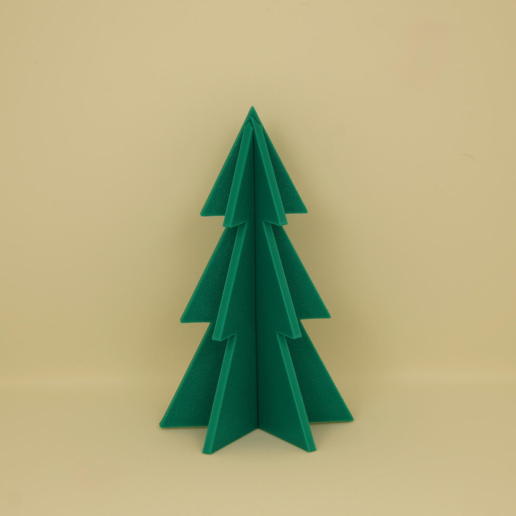 Weihnachtsbaum 3D zusammensteckbar aus PLA – Minimalistische Weihnachtsdeko | Flach verstaubar | 6/9/12 cm | Viele Farben