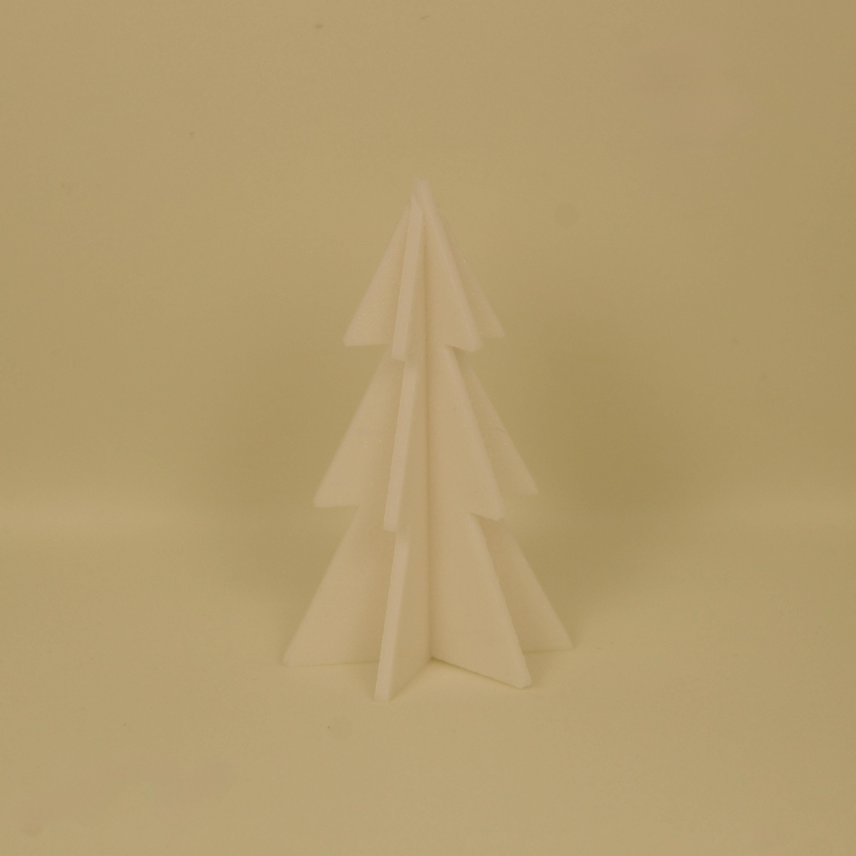 Weihnachtsbaum 3D zusammensteckbar aus PLA – Minimalistische Weihnachtsdeko | Flach verstaubar | 6/9/12 cm | Viele Farben