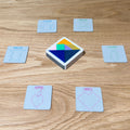 Tangram Reisespiel – 3D-gedrucktes Mini-Knobelspiel mit Aufbewahrungsbox & optionalem Schlüsselanhänger, Logikspiel to go, Geschenkidee