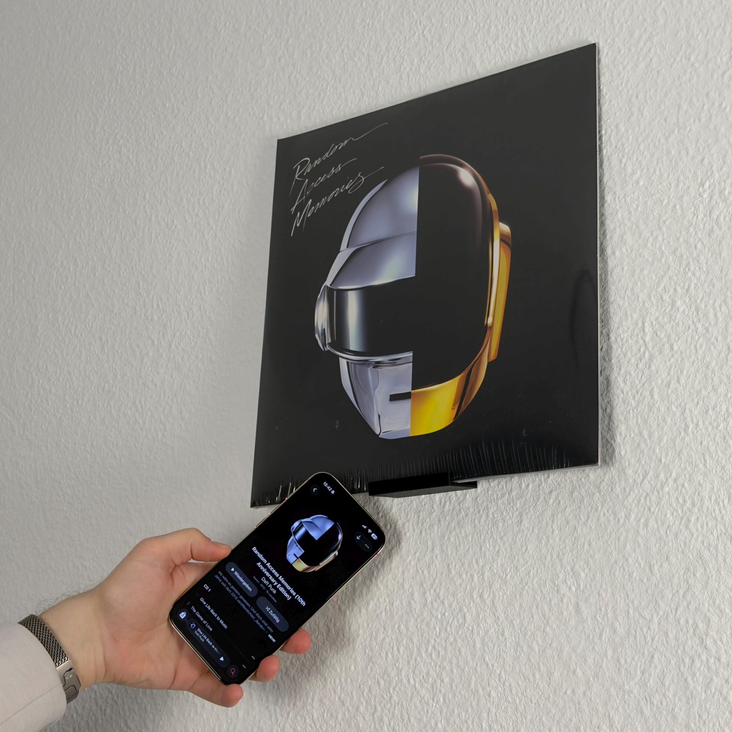 Vinyl Wandhalterung mit NFC – Schallplatten Display Smart Home | Now Playing | 3D Druck Musikfan